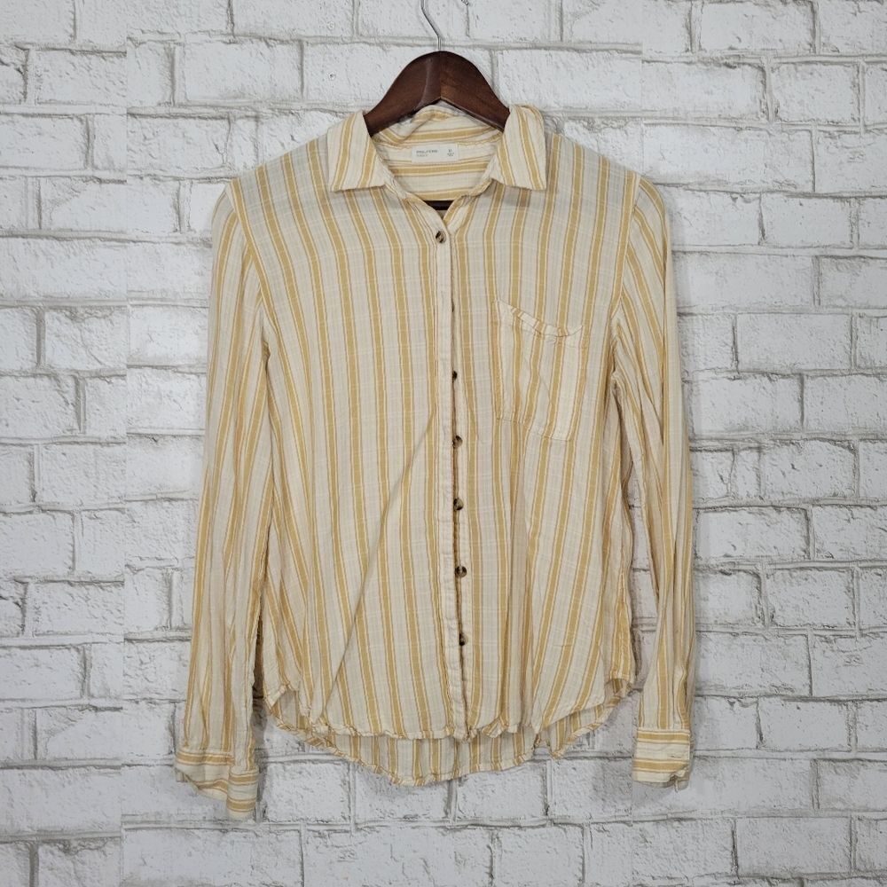 Maurices stripe full button top